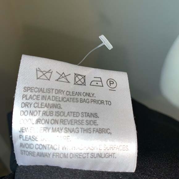 Karen Millen Silk Asymmetrical Black Sheath Dress Size 6 - Picture 8 of 8